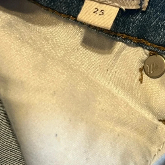 Madewell 10” High Riser Skinny Blue Jean Size 25" - Picture 6 of 8